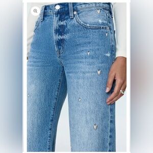 Pistola Lexi Bowed Straight CONFETTI VINTAGE EMBROIDERED HEARTS.   HARD TO FIND💕